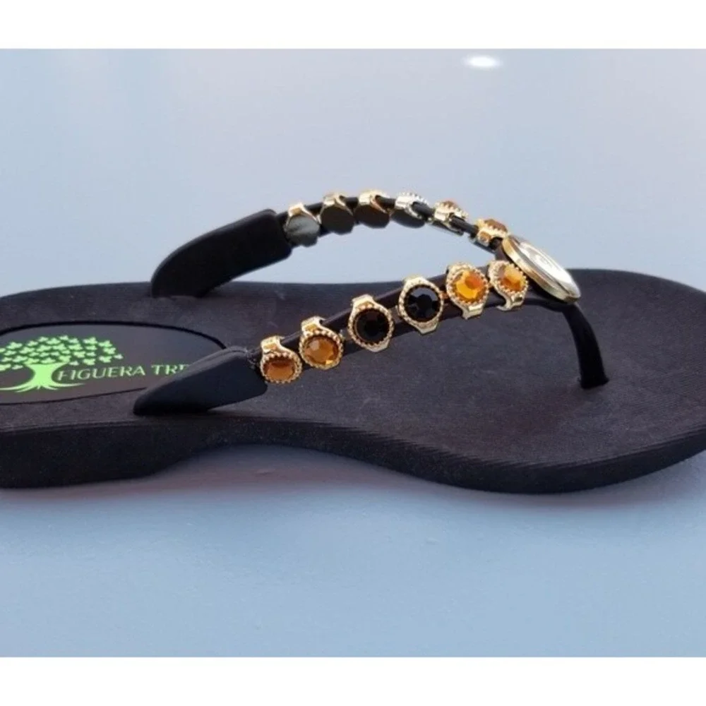 Nicole Beautiful Crystal Flip Flops Sandals‎ SUPER COMFY Size 7